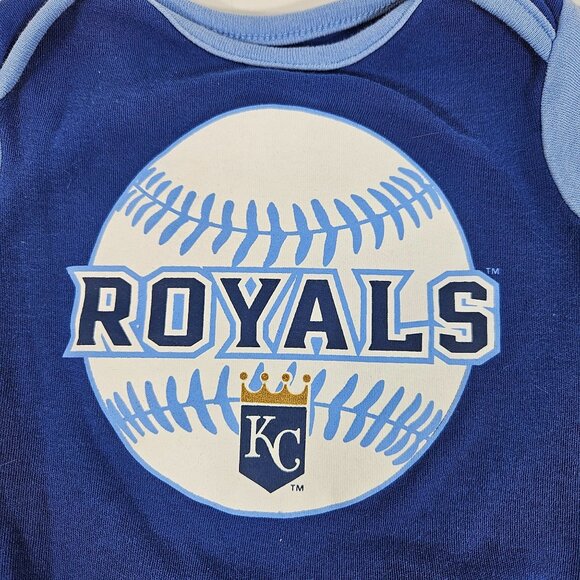 Kansas City Royals Baby Bodysuits Set of 3 MLB Genuine Merchandise sz 6-9 Month - Picture 4 of 9